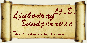 Ljubodrag Dunđerović vizit kartica
